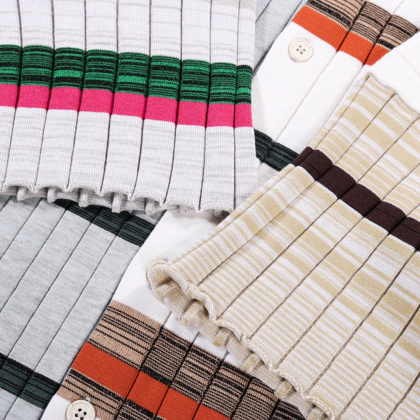 WASTE YARN PROJECT BIG RIBS LUKA SHIRT LIGHT MELANGE STRIPES - L (B) 7 WASTE YARN PROJECT BIG RIBS LUKA SHIRT LIGHT MELANGE STRIPES - L (B) - Image 7