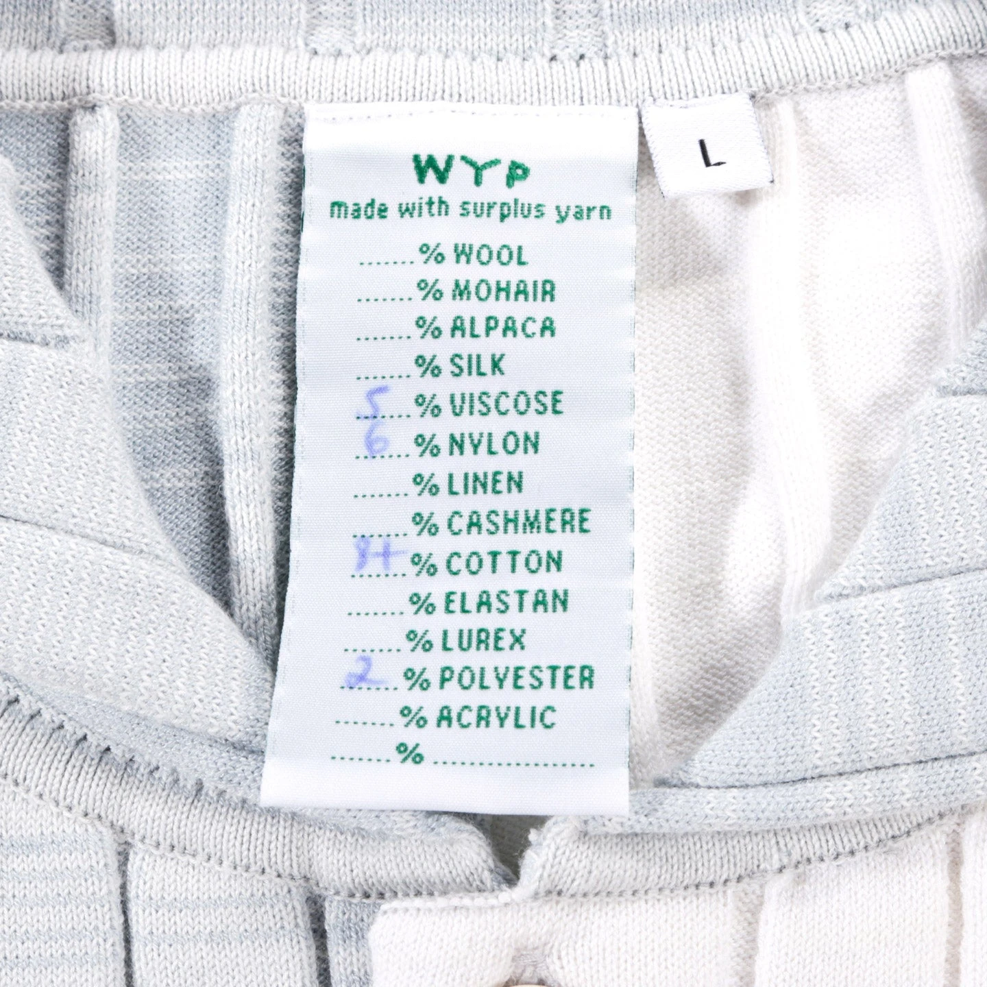 WASTE YARN PROJECT BIG RIBS LUKA SHIRT LIGHT MELANGE STRIPES - L (C) 8 WASTE YARN PROJECT BIG RIBS LUKA SHIRT LIGHT MELANGE STRIPES - L (C) - Image 8