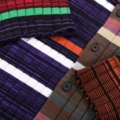 WASTE YARN PROJECT BIG RIBS LUKA SHIRT DARK MELANGE STRIPES - S (B) -N.HOOLYWOOD Shop wyp16