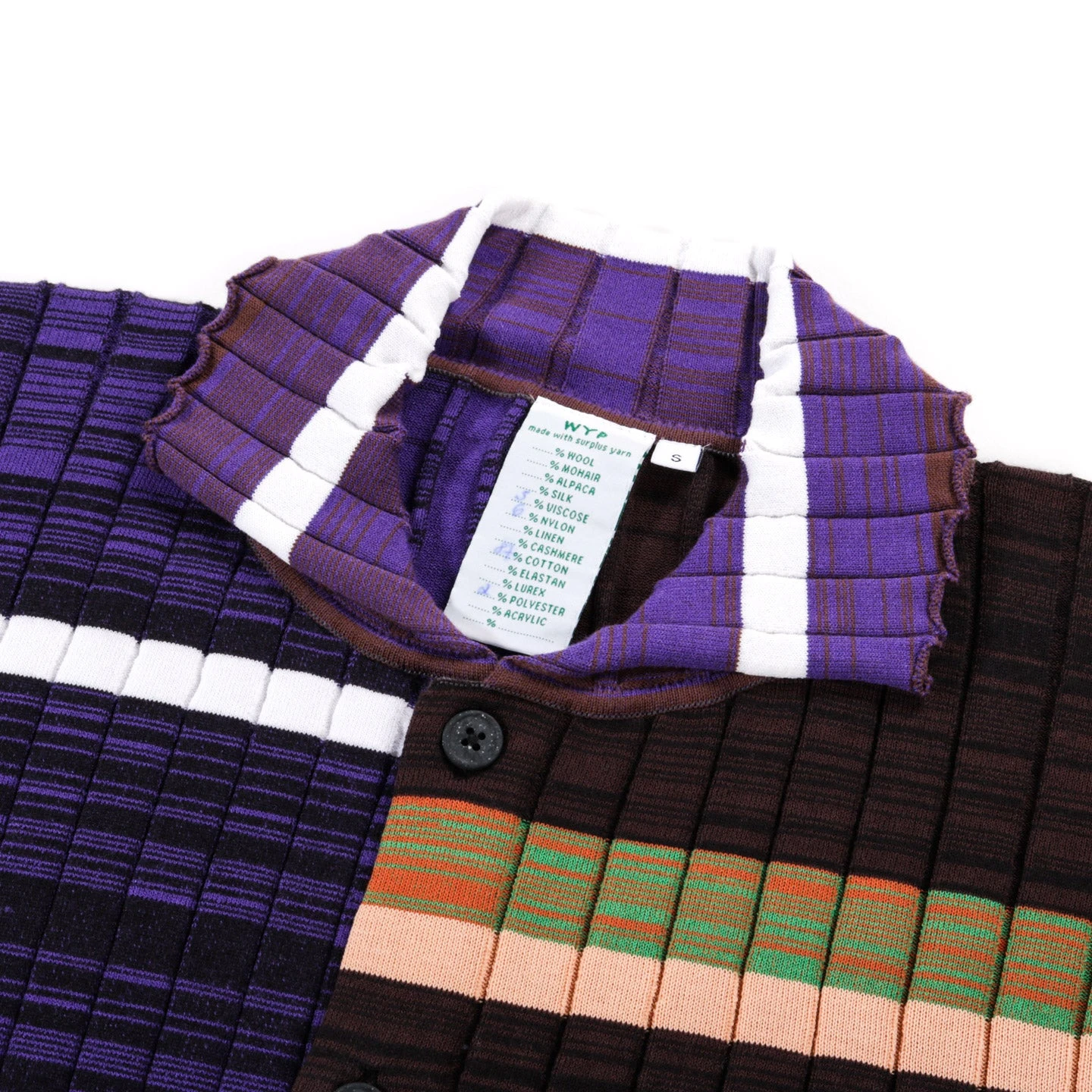 WASTE YARN PROJECT BIG RIBS LUKA SHIRT DARK MELANGE STRIPES - S (C) 3 WASTE YARN PROJECT BIG RIBS LUKA SHIRT DARK MELANGE STRIPES - S (C) - Image 3