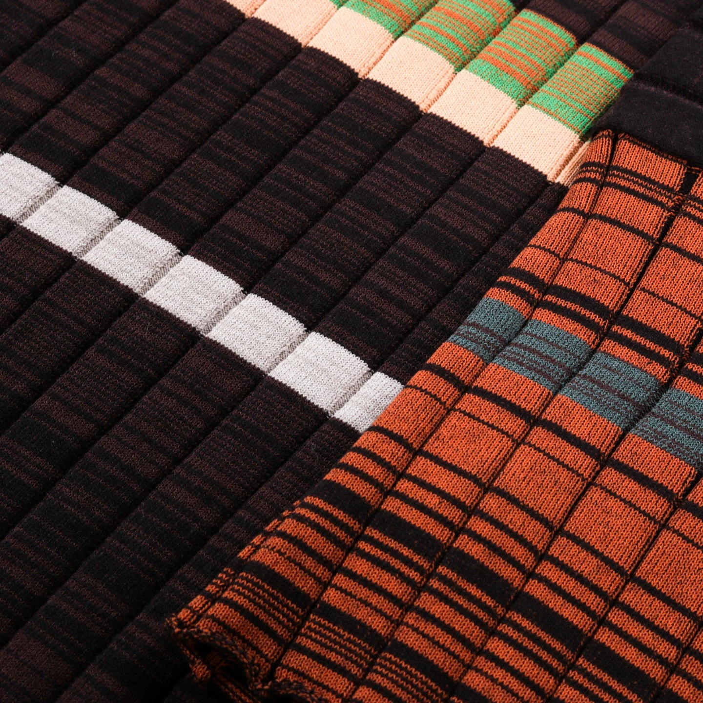 WASTE YARN PROJECT BIG RIBS LUKA SHIRT DARK MELANGE STRIPES - S (C) 5 WASTE YARN PROJECT BIG RIBS LUKA SHIRT DARK MELANGE STRIPES - S (C) - Image 5