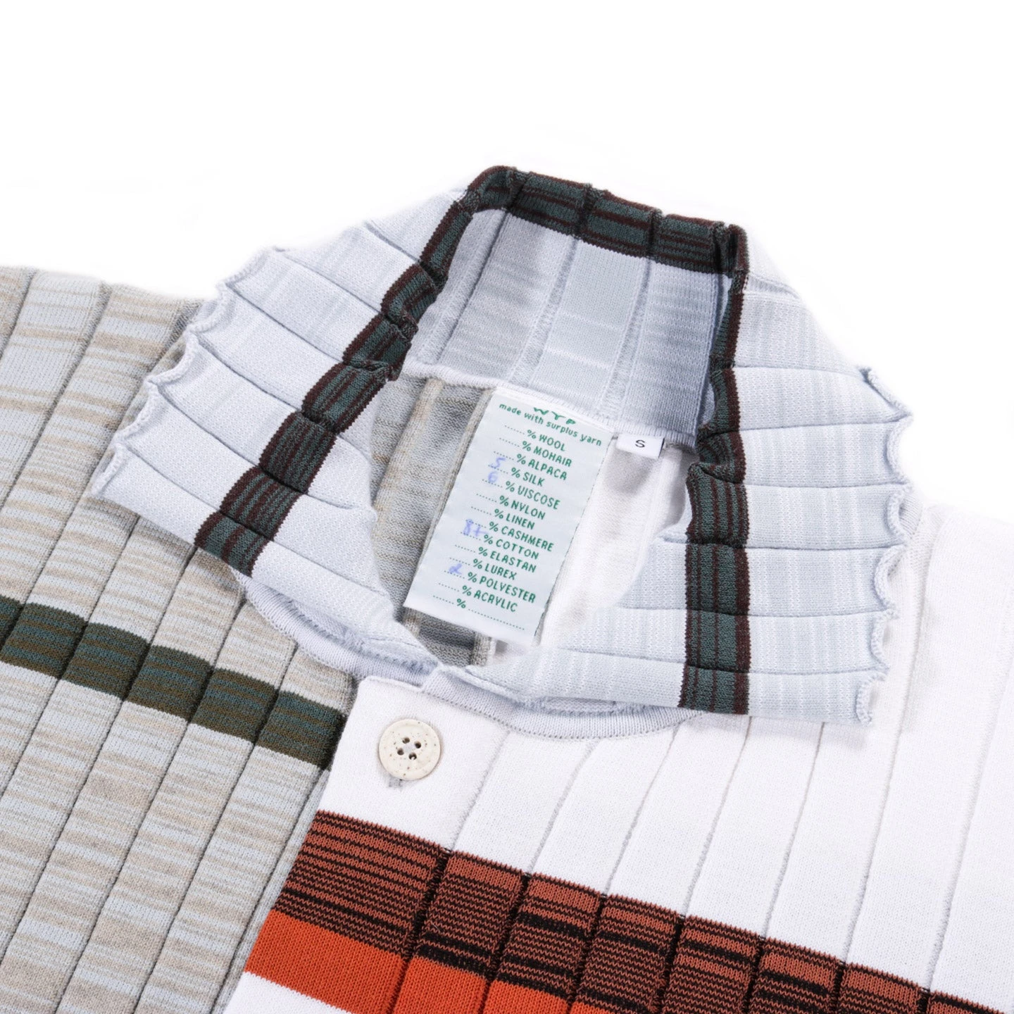 WASTE YARN PROJECT BIG RIBS LUKA SHIRT LIGHT MELANGE STRIPES - S (A) 3 WASTE YARN PROJECT BIG RIBS LUKA SHIRT LIGHT MELANGE STRIPES - S (A) - Image 3