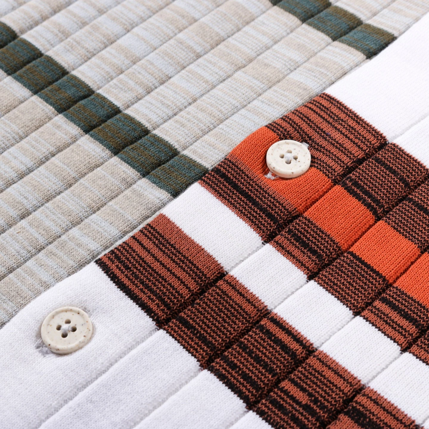 WASTE YARN PROJECT BIG RIBS LUKA SHIRT LIGHT MELANGE STRIPES - S (A) 4 WASTE YARN PROJECT BIG RIBS LUKA SHIRT LIGHT MELANGE STRIPES - S (A) - Image 4