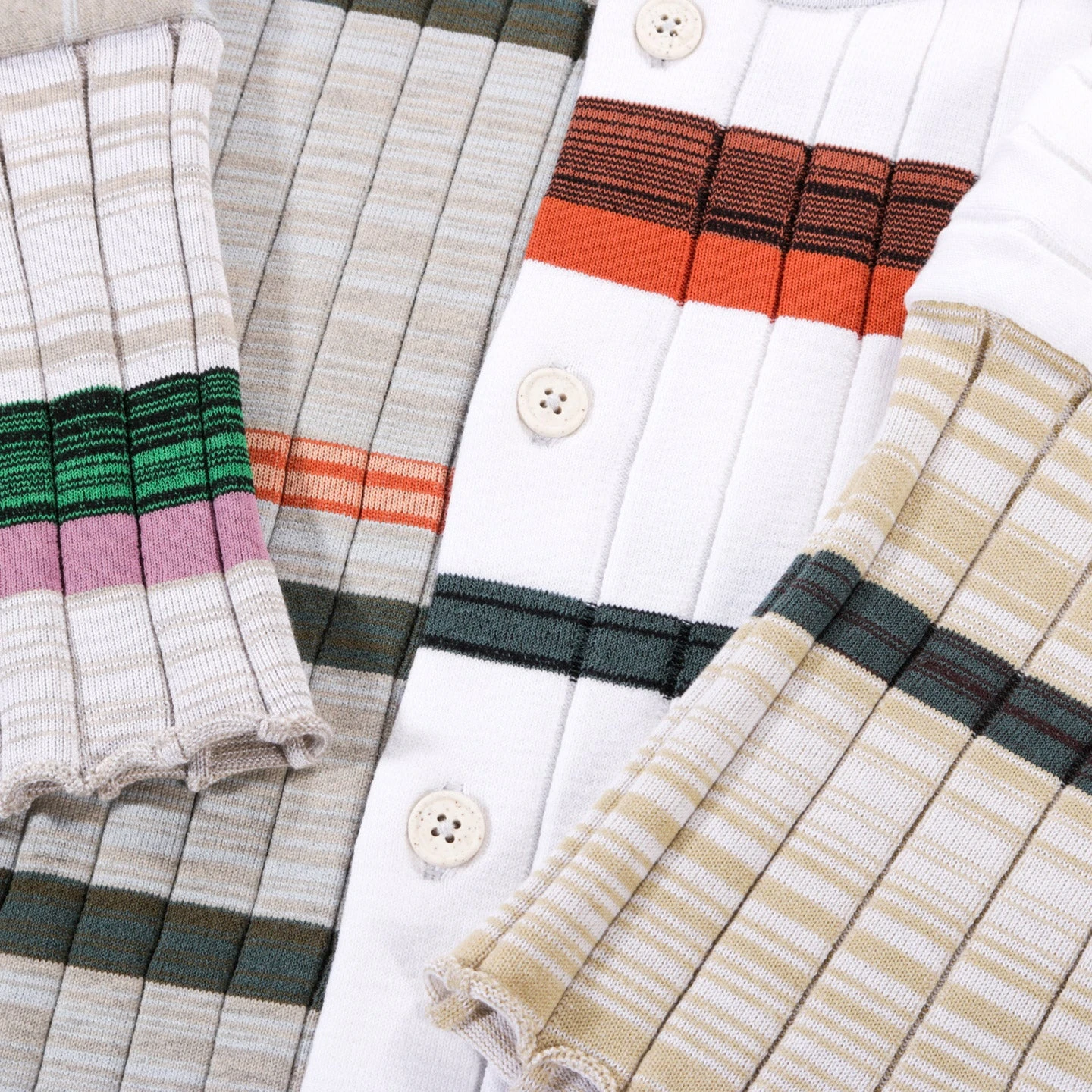 WASTE YARN PROJECT BIG RIBS LUKA SHIRT LIGHT MELANGE STRIPES - S (A) 7 WASTE YARN PROJECT BIG RIBS LUKA SHIRT LIGHT MELANGE STRIPES - S (A) - Image 7