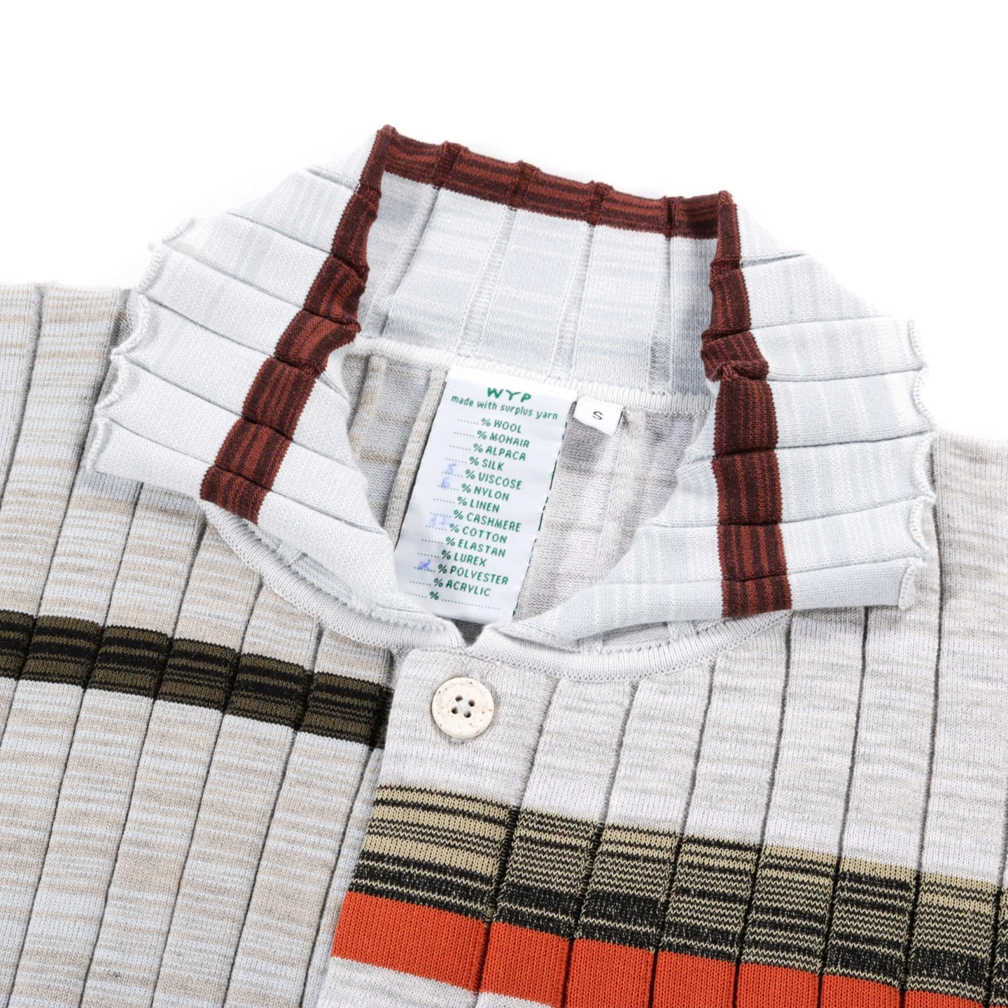 WASTE YARN PROJECT BIG RIBS LUKA SHIRT LIGHT MELANGE STRIPES - S (B) 3 WASTE YARN PROJECT BIG RIBS LUKA SHIRT LIGHT MELANGE STRIPES - S (B) - Image 3