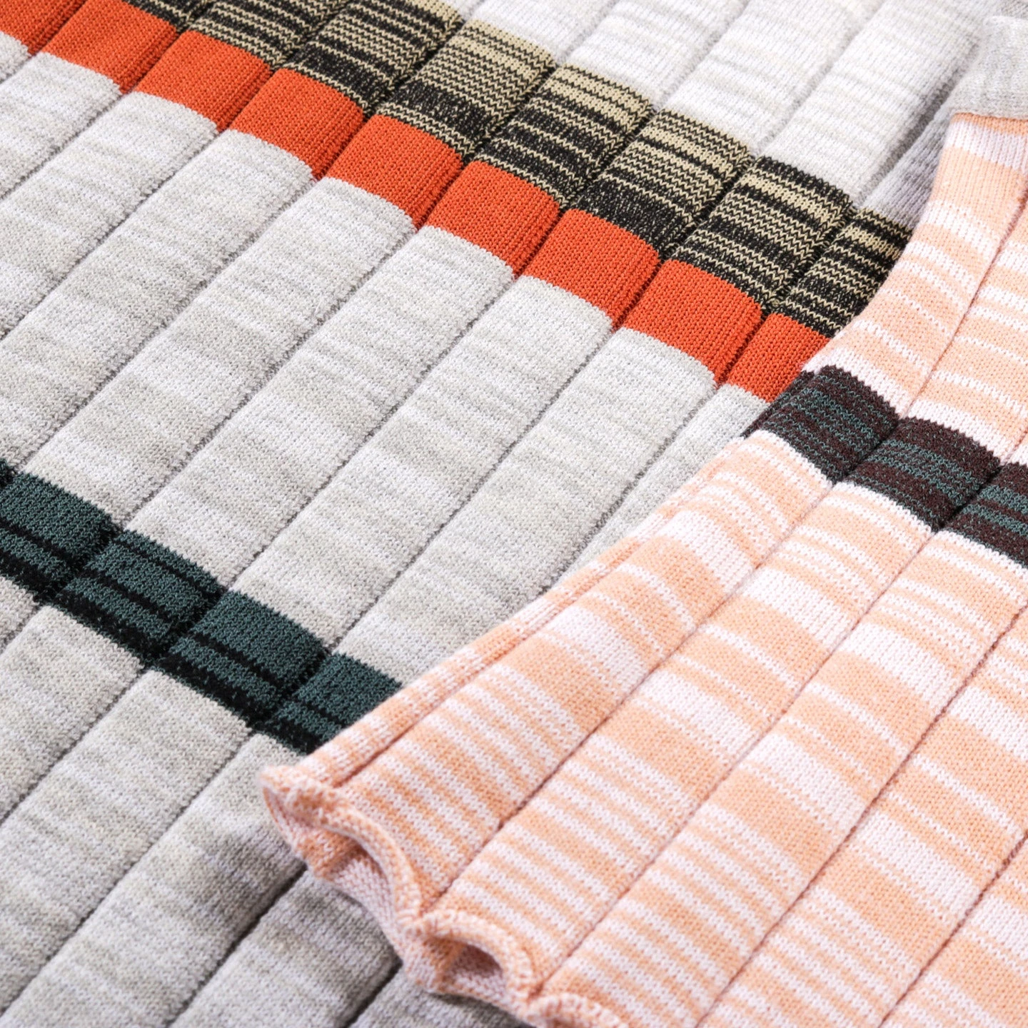 WASTE YARN PROJECT BIG RIBS LUKA SHIRT LIGHT MELANGE STRIPES - S (B) 5 WASTE YARN PROJECT BIG RIBS LUKA SHIRT LIGHT MELANGE STRIPES - S (B) - Image 5