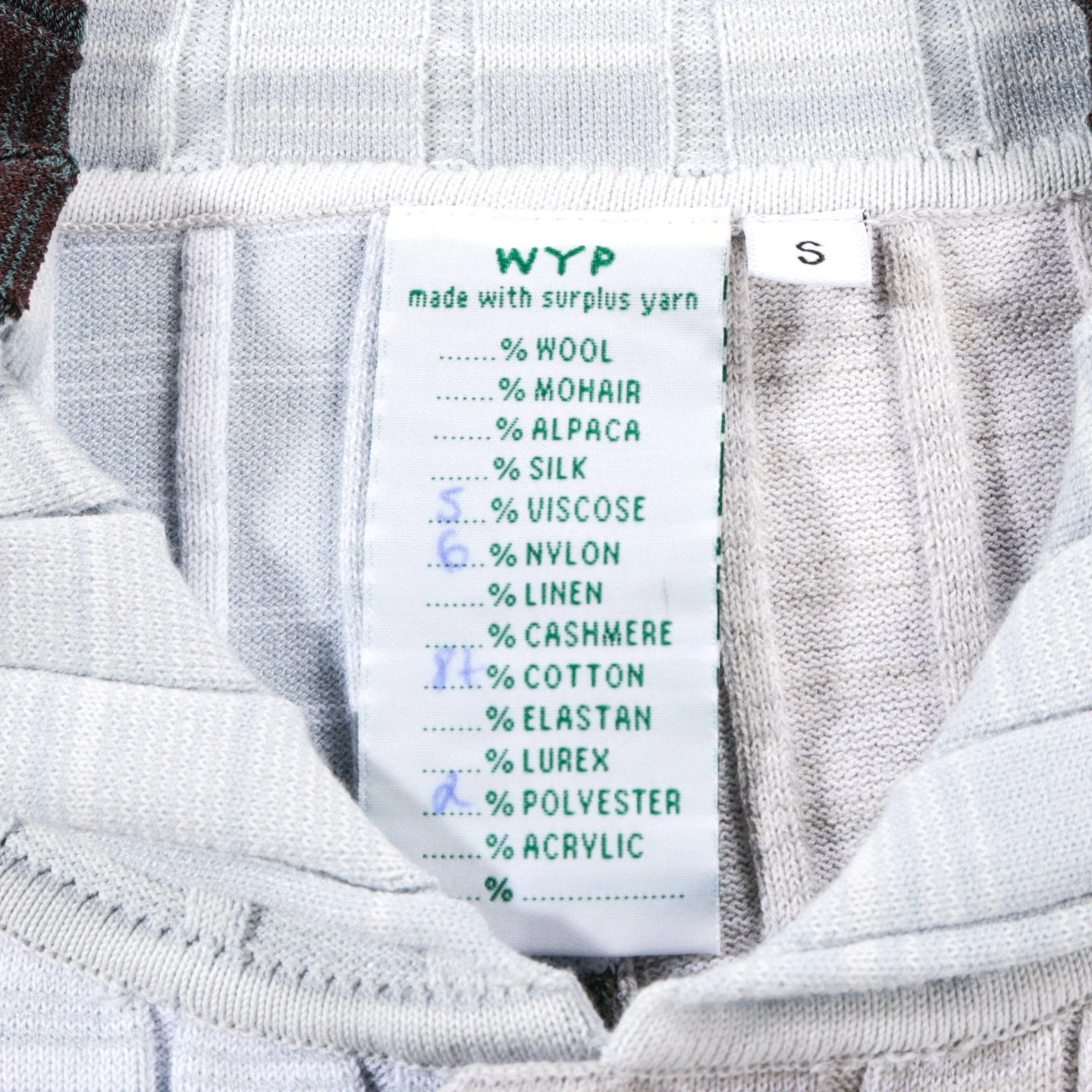 WASTE YARN PROJECT BIG RIBS LUKA SHIRT LIGHT MELANGE STRIPES - S (C) 8 WASTE YARN PROJECT BIG RIBS LUKA SHIRT LIGHT MELANGE STRIPES - S (C) - Image 8