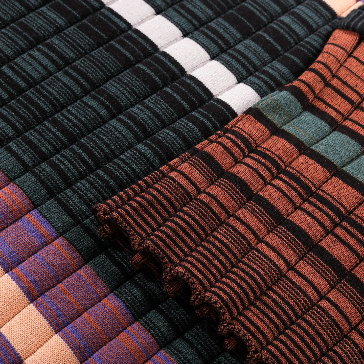 WASTE YARN PROJECT BIG RIBS LUKA SHIRT DARK MELANGE STRIPES - S (A) 5 WASTE YARN PROJECT BIG RIBS LUKA SHIRT DARK MELANGE STRIPES - S (A) - Image 5