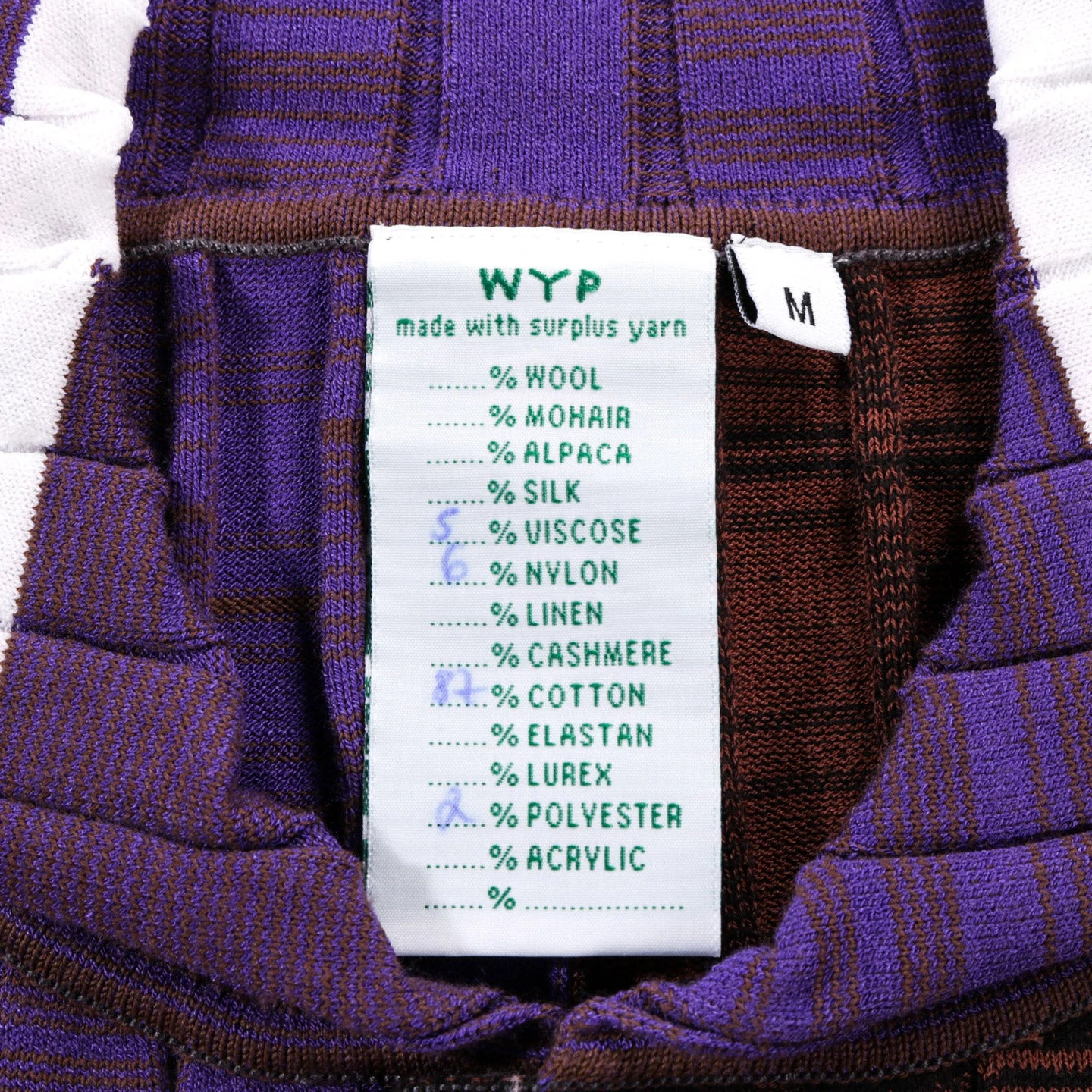 WASTE YARN PROJECT BIG RIBS LUKA SHIRT DARK MELANGE STRIPES - M (A) 8 WASTE YARN PROJECT BIG RIBS LUKA SHIRT DARK MELANGE STRIPES - M (A) - Image 8