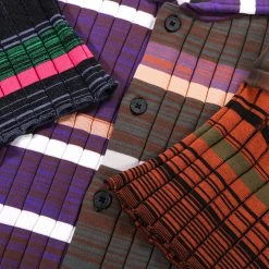 WASTE YARN PROJECT BIG RIBS LUKA SHIRT DARK MELANGE STRIPES - M (B) -N.HOOLYWOOD Shop wyp64