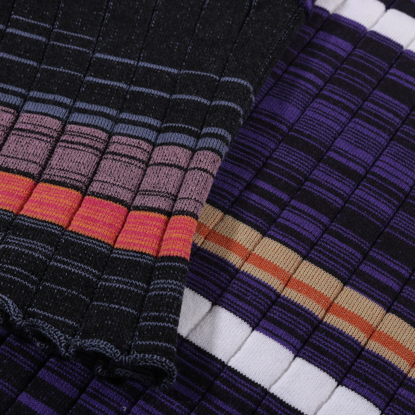 WASTE YARN PROJECT BIG RIBS LUKA SHIRT DARK MELANGE STRIPES - M (C) 6 WASTE YARN PROJECT BIG RIBS LUKA SHIRT DARK MELANGE STRIPES - M (C) - Image 6