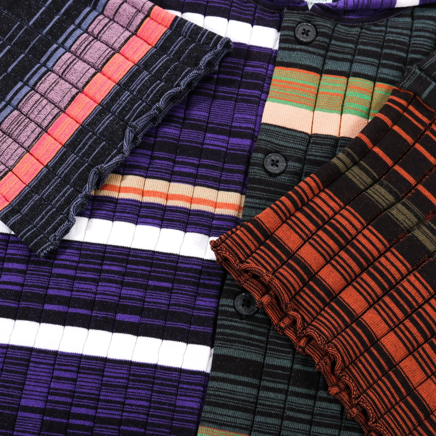 WASTE YARN PROJECT BIG RIBS LUKA SHIRT DARK MELANGE STRIPES - M (C) 7 WASTE YARN PROJECT BIG RIBS LUKA SHIRT DARK MELANGE STRIPES - M (C) - Image 7