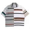 WASTE YARN PROJECT BIG RIBS LUKA SHIRT LIGHT MELANGE STRIPES - M (A)