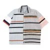 WASTE YARN PROJECT BIG RIBS LUKA SHIRT LIGHT MELANGE STRIPES - M (B)