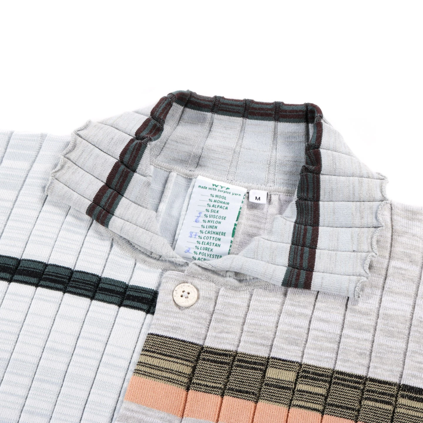 WASTE YARN PROJECT BIG RIBS LUKA SHIRT LIGHT MELANGE STRIPES - M (B) 3 WASTE YARN PROJECT BIG RIBS LUKA SHIRT LIGHT MELANGE STRIPES - M (B) - Image 3