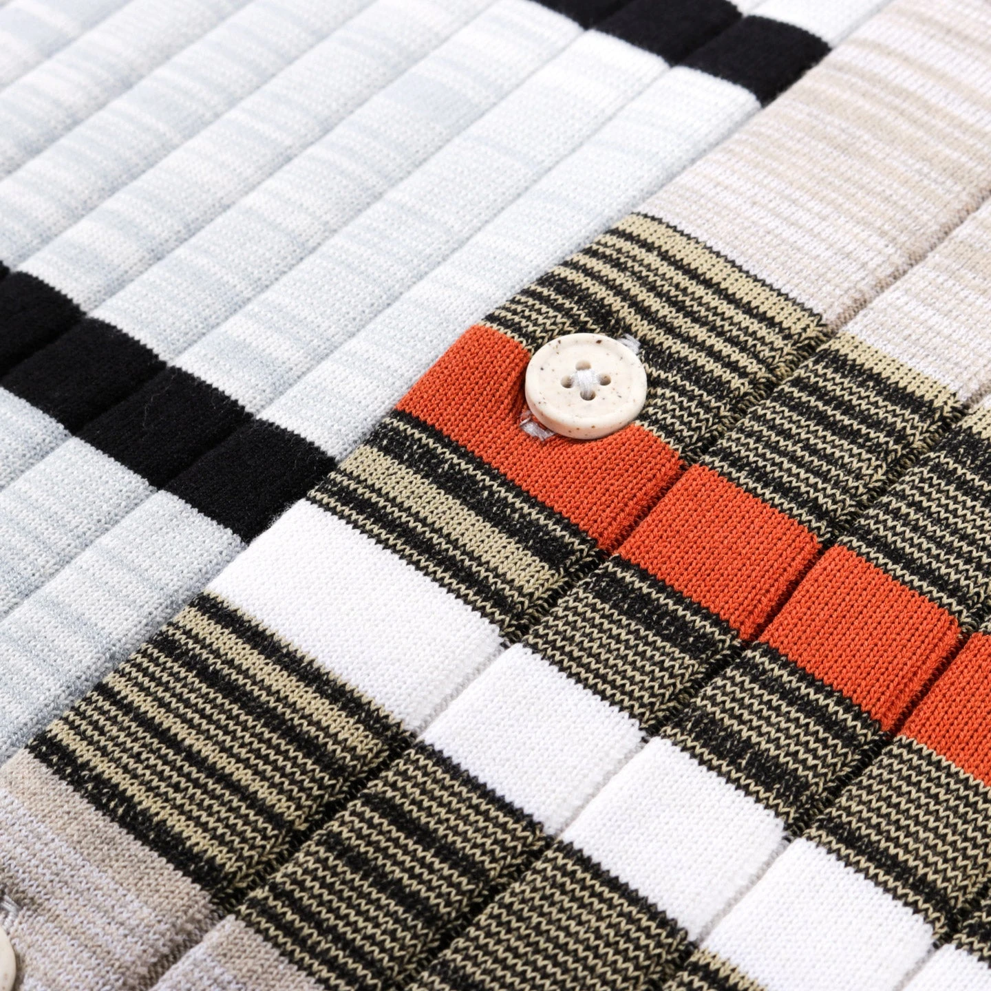 WASTE YARN PROJECT BIG RIBS LUKA SHIRT LIGHT MELANGE STRIPES - M (C) 4 WASTE YARN PROJECT BIG RIBS LUKA SHIRT LIGHT MELANGE STRIPES - M (C) - Image 4