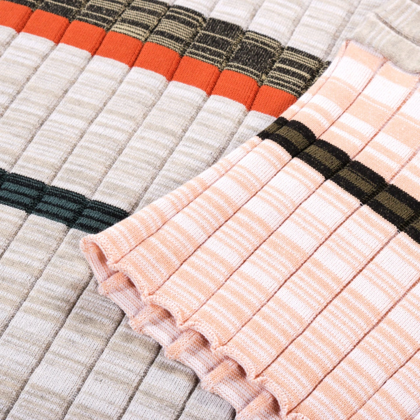 WASTE YARN PROJECT BIG RIBS LUKA SHIRT LIGHT MELANGE STRIPES - M (C) 5 WASTE YARN PROJECT BIG RIBS LUKA SHIRT LIGHT MELANGE STRIPES - M (C) - Image 5