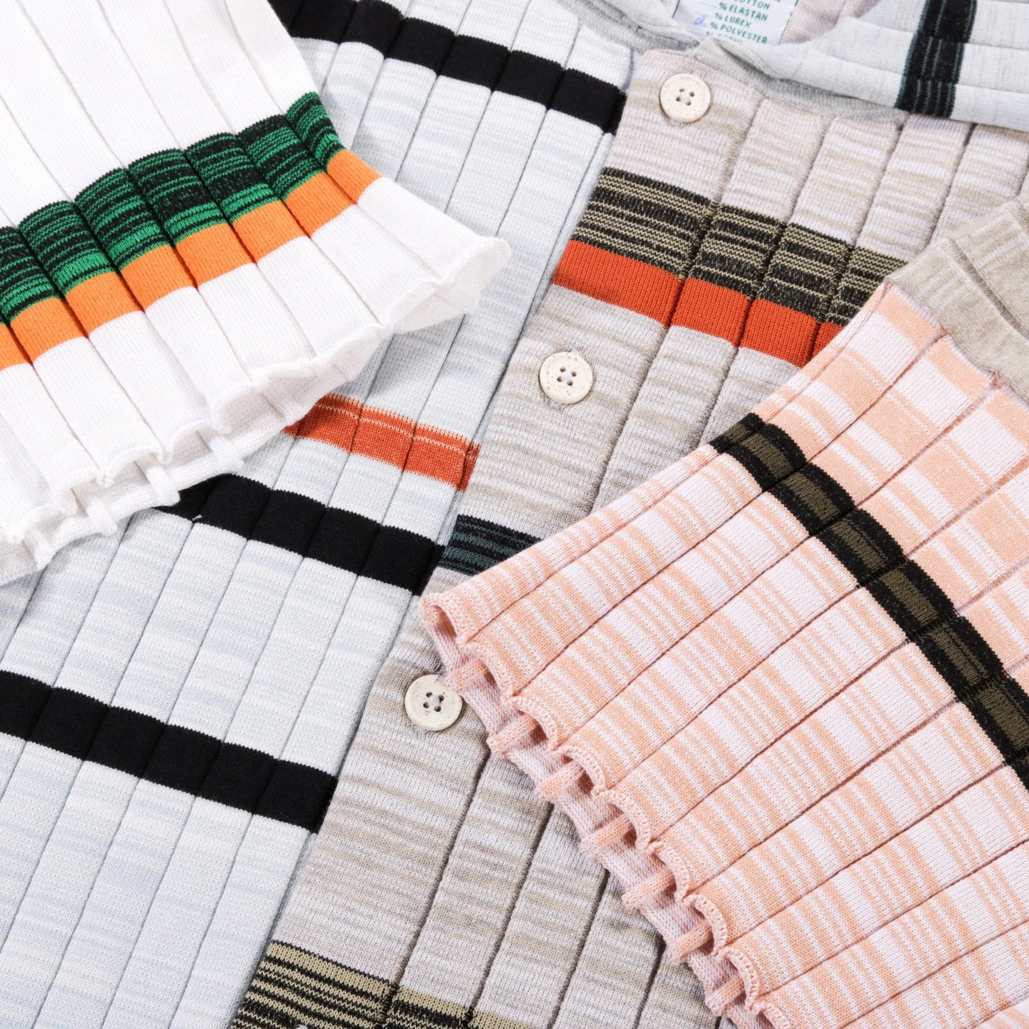 WASTE YARN PROJECT BIG RIBS LUKA SHIRT LIGHT MELANGE STRIPES - M (C) 7 WASTE YARN PROJECT BIG RIBS LUKA SHIRT LIGHT MELANGE STRIPES - M (C) - Image 7