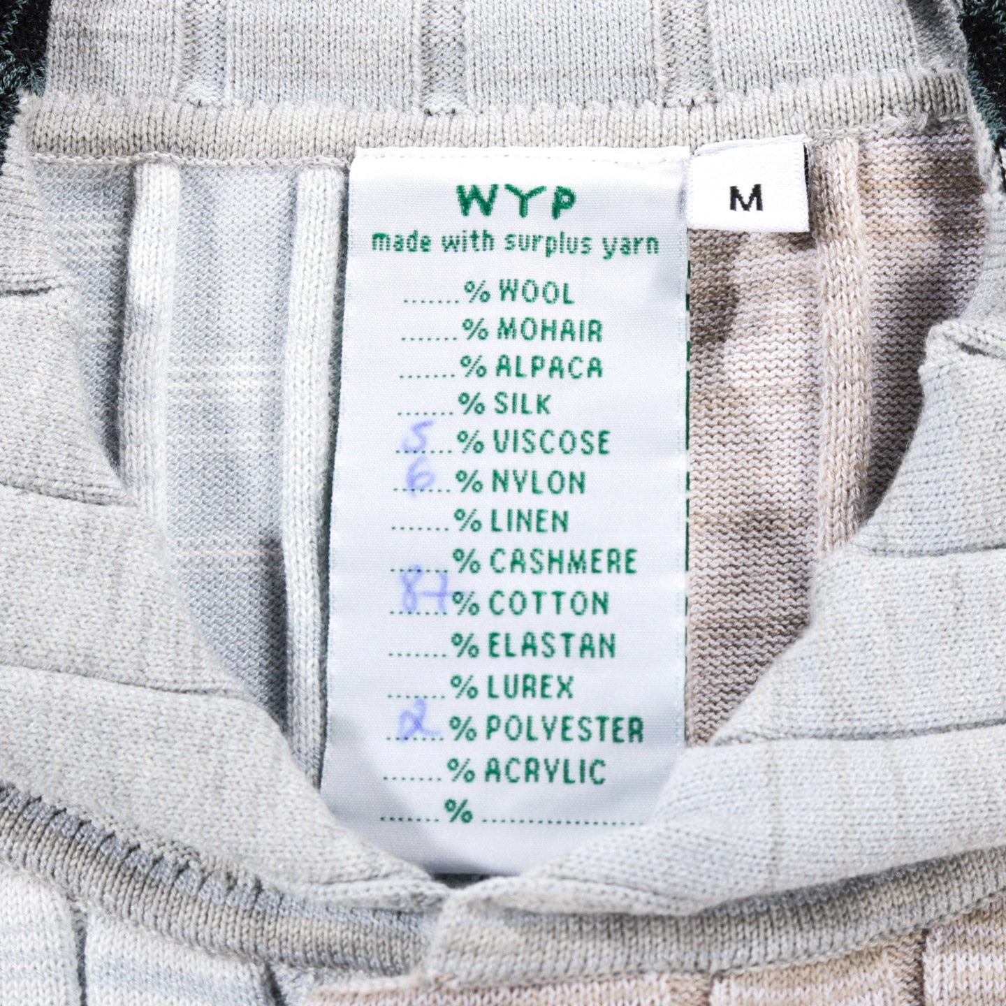 WASTE YARN PROJECT BIG RIBS LUKA SHIRT LIGHT MELANGE STRIPES - M (C) 8 WASTE YARN PROJECT BIG RIBS LUKA SHIRT LIGHT MELANGE STRIPES - M (C) - Image 8